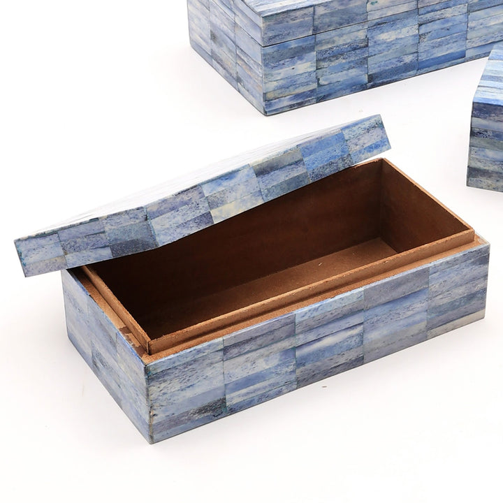 Indigo Inlay Decorative Storage Box Small