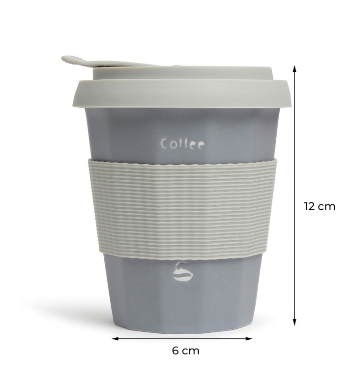 Milo Happy Ceramic Coffee Tumbler with Lid and Strap Blue view 3