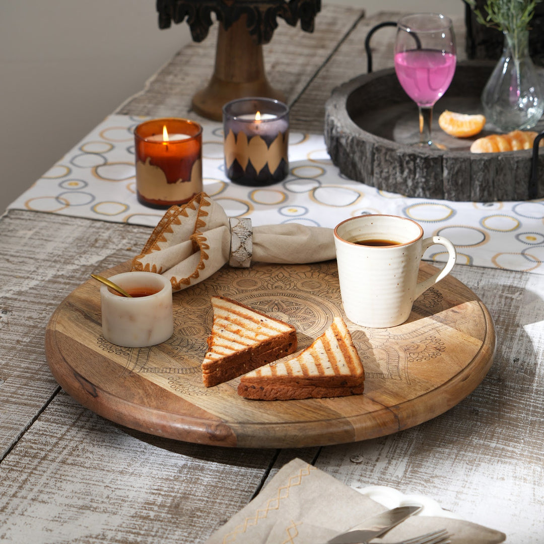 Mandala Rotating Serving Lazy Susan
