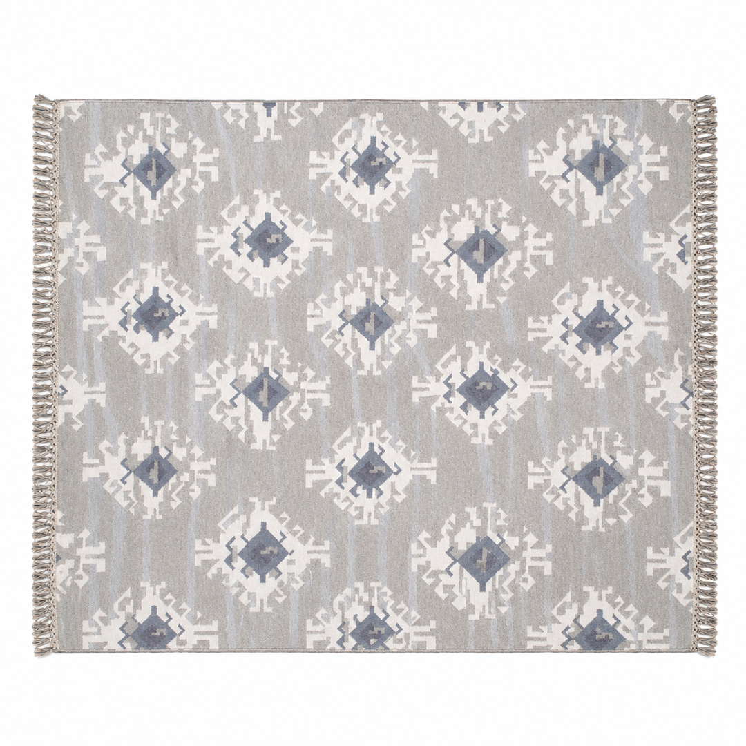 Expobazaar handwoven wool patch kilim rug VCD-10046