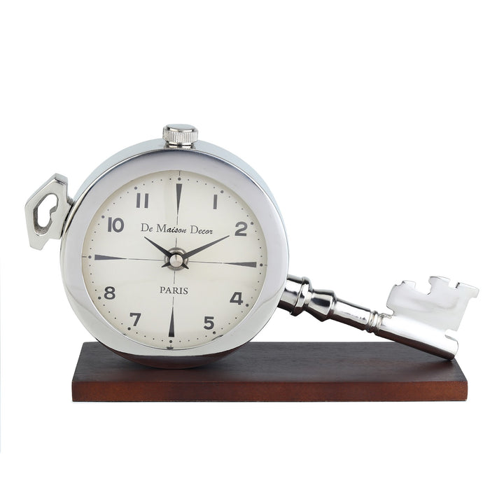 Expobazaar Areios Table Clock In Silver