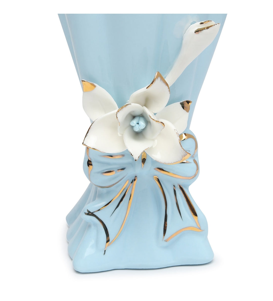 Isolde Fleur Floral Porcelain Vase Blue Small view 4
