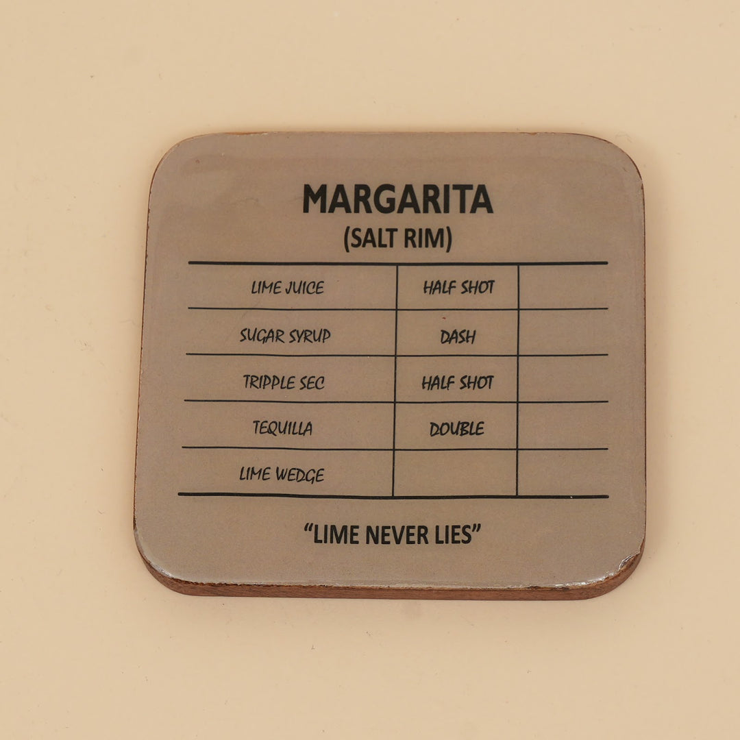 Enamel cocktail coaster set of four