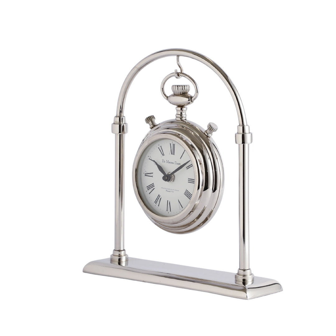 Expobazaar Archway Timepiece Silver Table Clock