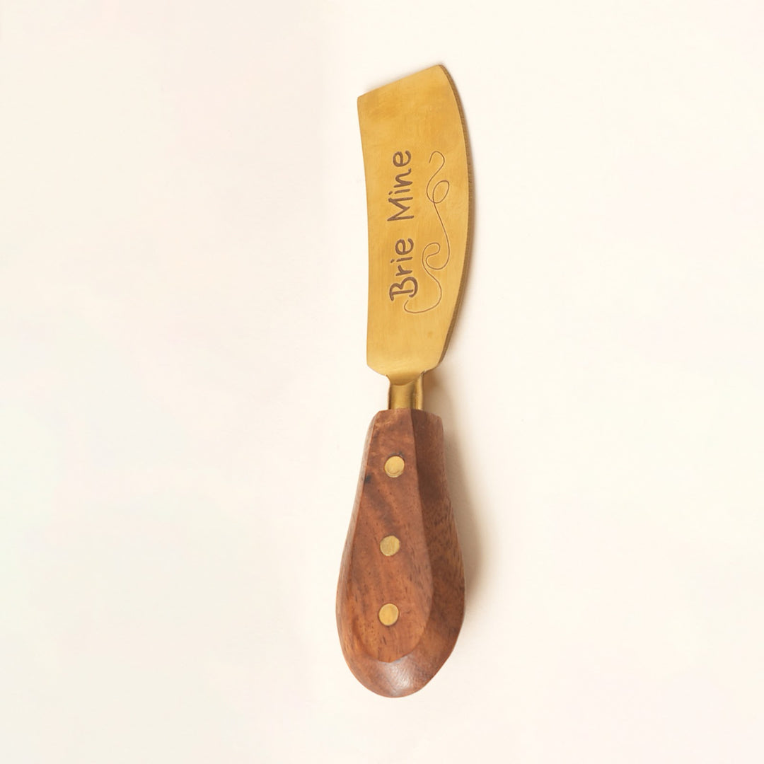 Cheese knife and spreader serving set