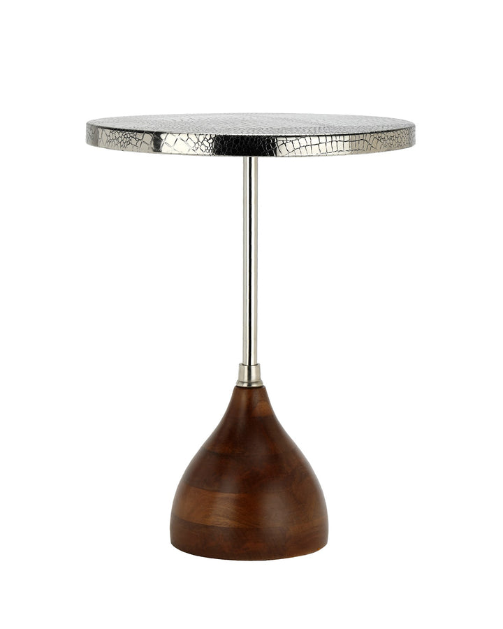 Expobazaar Viotto Croc Pattern Side Table in Silver