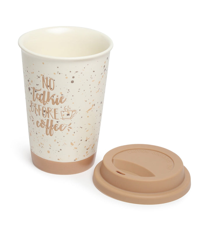 Coffee First Terrazzo Ceramic Coffee Mug Beige view 6