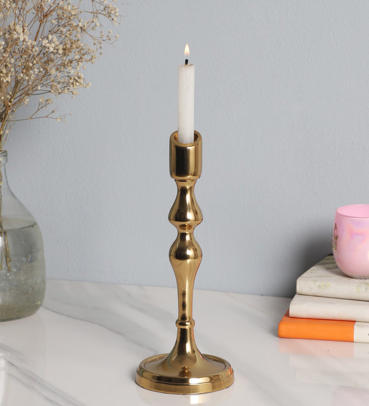 Expobazaar Lumora Small Gold Candle Holder