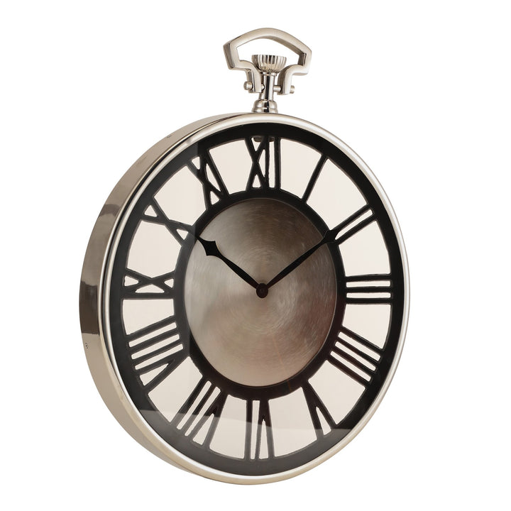 Expobazaar Vigil Wall Clock In Silver