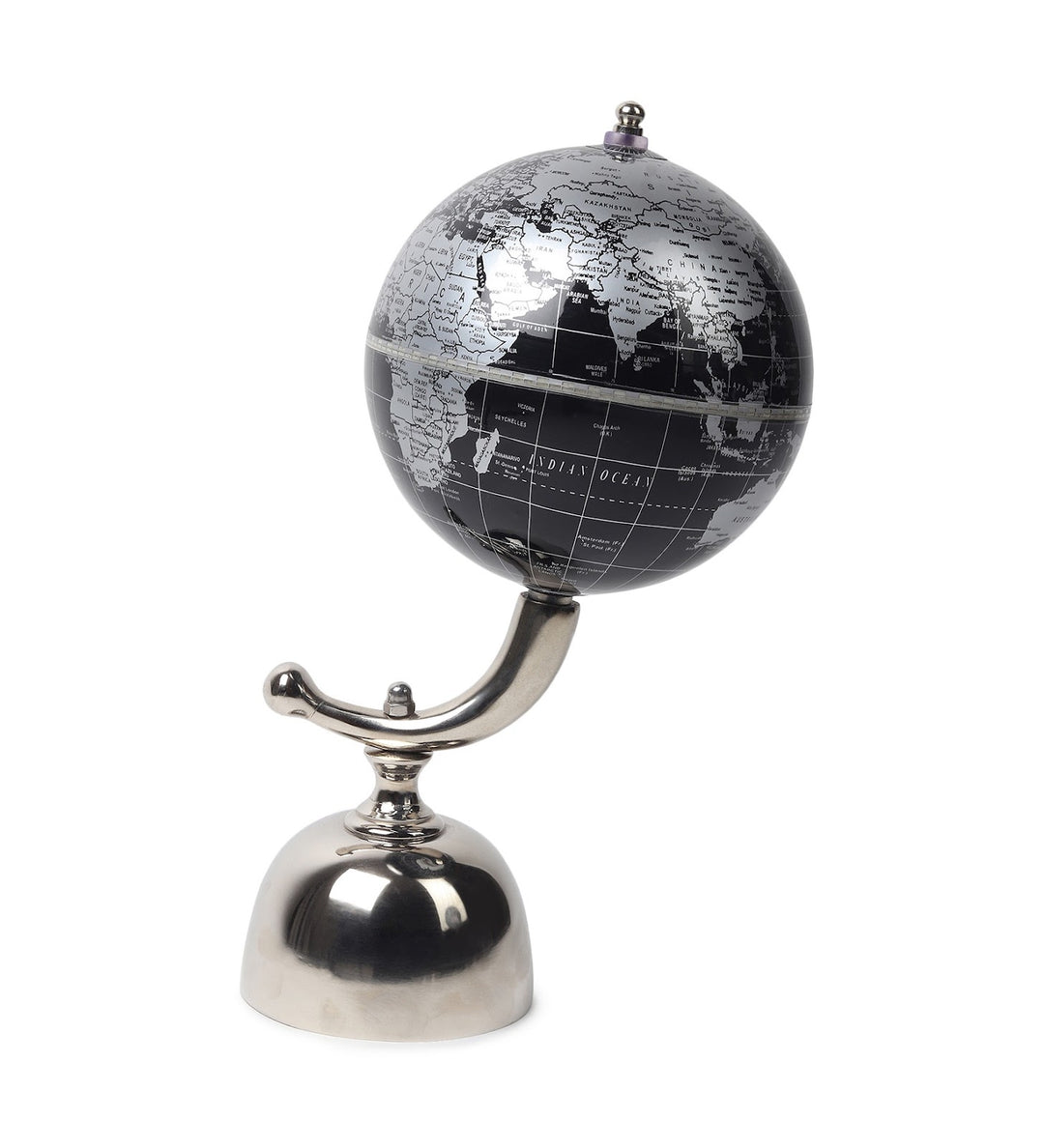 Noir Meridian Black and Silver Desktop World Globe view 5