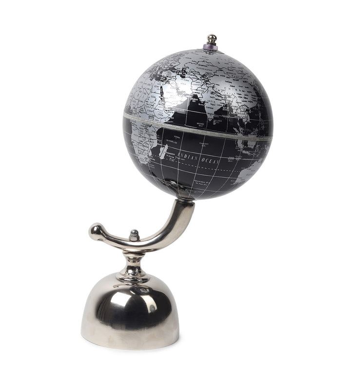 Noir Meridian Black and Silver Desktop World Globe view 5