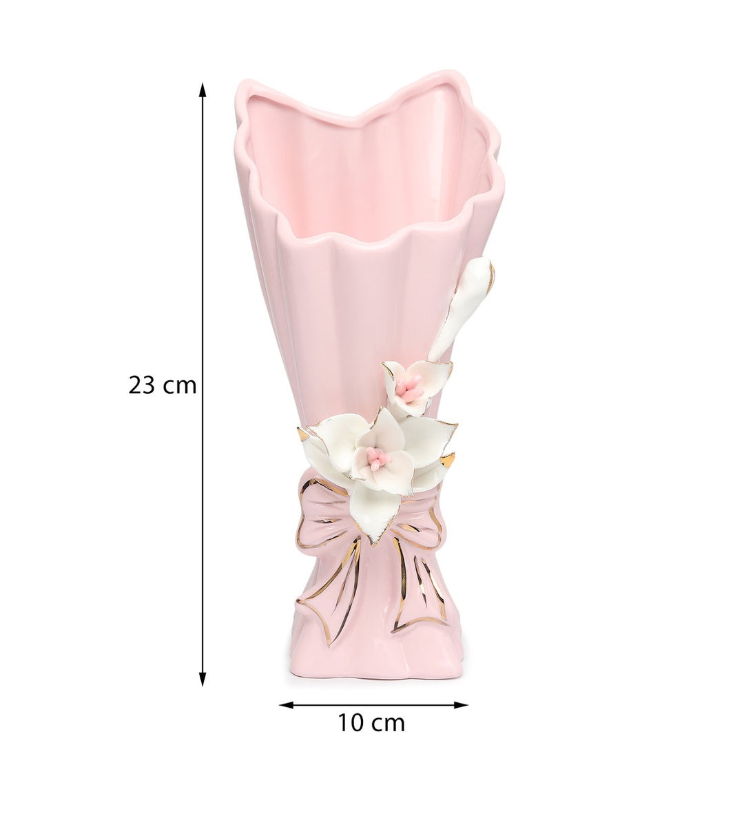 Isolde Fleur Floral Porcelain Vase Pink Big view 3