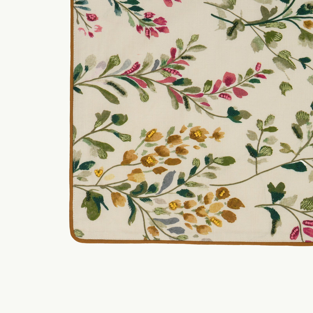 Wildflower Print and Embroidery Table Runner, View 3