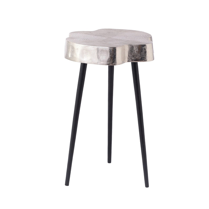 Expobazaar Sawed Log Side Table in Silver