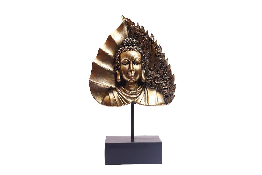 Expobazaar Golden Buddha Resin Sculpture for Elegant Home Decor
