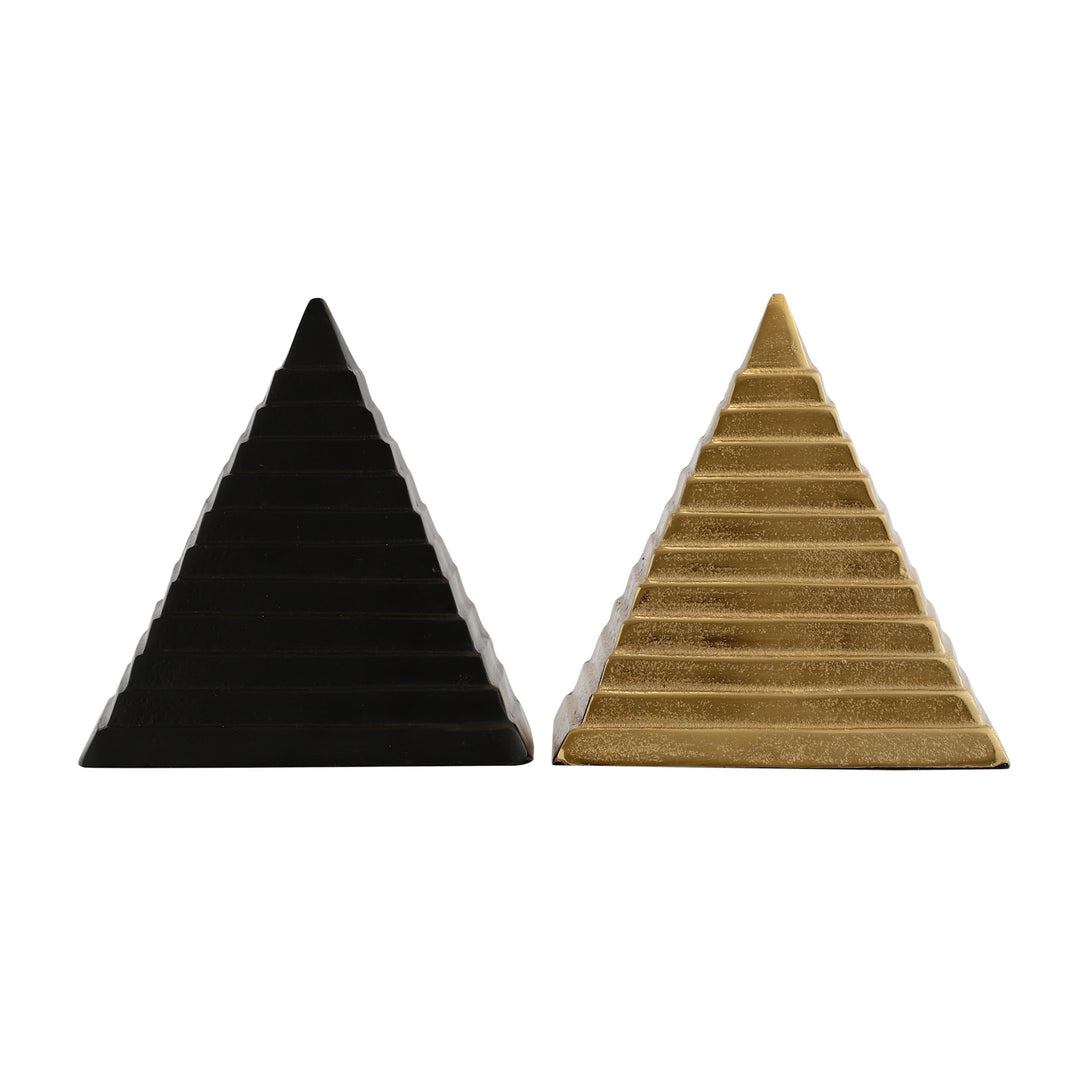 Expobazaar Pyramidon Bookend Gold & Black