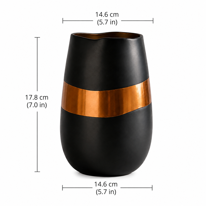 Glass Flower Vase, Black
