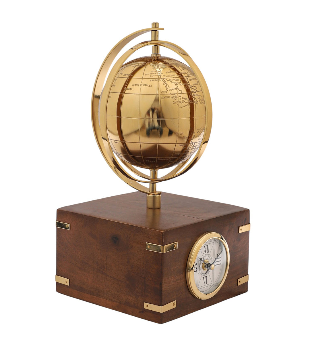 Expobazaar Atlasphere Gold Table Clock