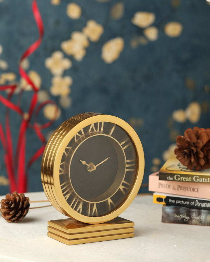 Expobazaar The Timepeice Gold Table Clock