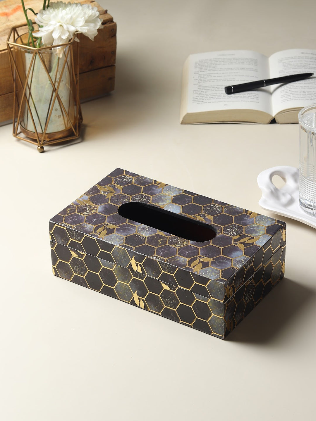 Expobazaar Gilded Hive Tissue Box