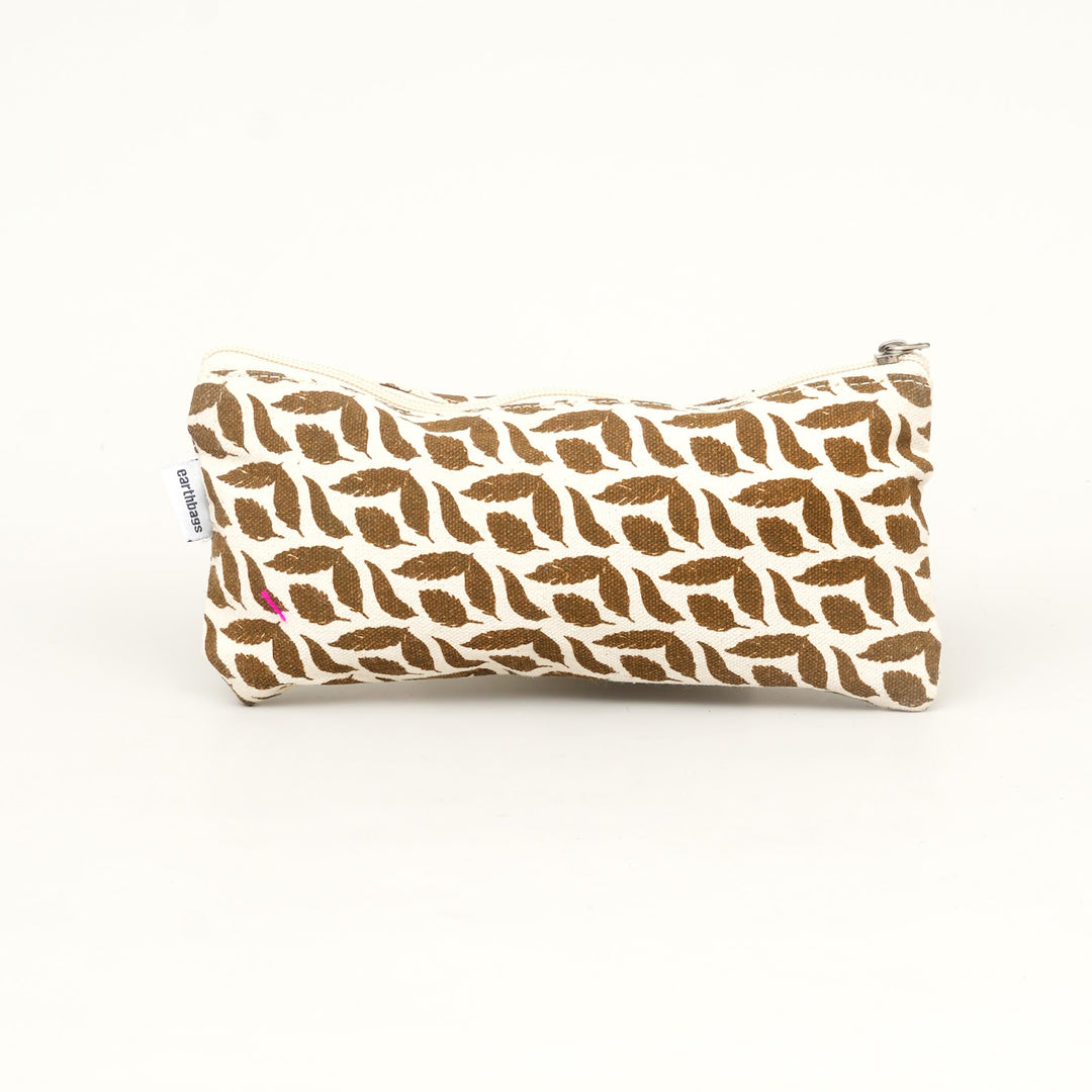 Leaf Print Tassel Pencil Pouch, View 2