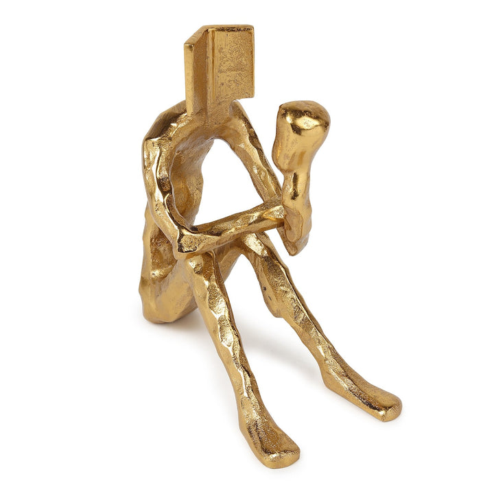 Expobazaar Pensive Reader in gold