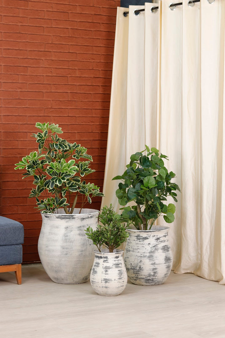 Expobazaar Classic Grey Urn‑Shape Decorative Large Planter