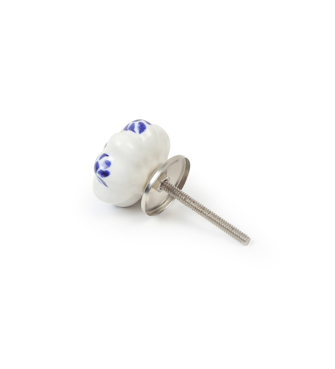 Florisca Hand Painted Blue Ceramic Cabinet Knobs Set of 6 view 5