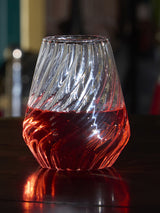 Swirl Fluted Glass 400 ml in borosilicate glass