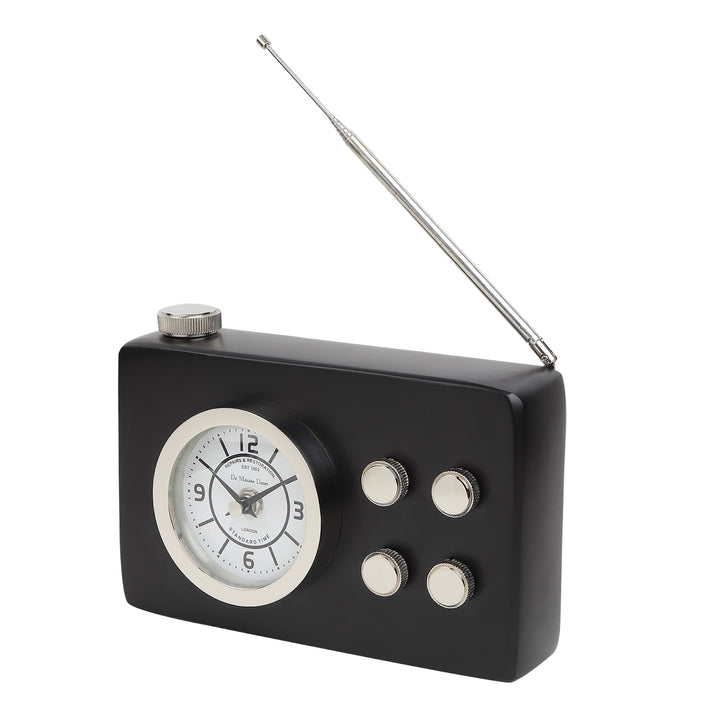 Expobazaar Broadcaster Table Clock in Black
