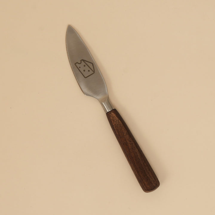 Large mango wood cheese board with knife