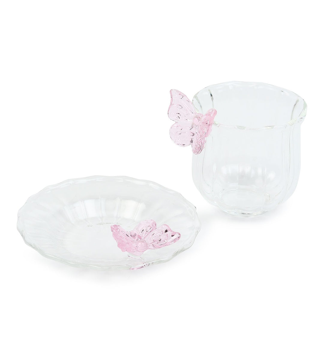 Titli Mira Butterfly Glass Cup and Saucer view 6