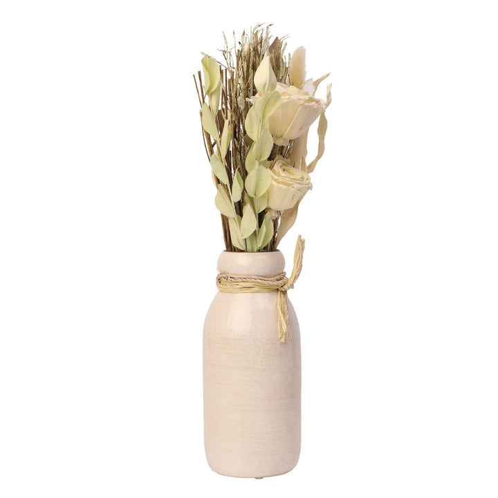 Expobazaar Lea Dried Yellow Ceramic Artificial Flower