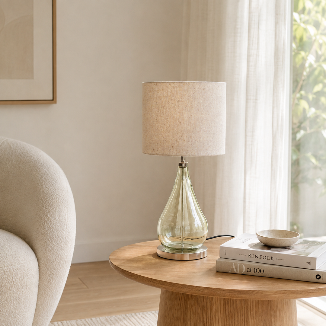 Frosted Glass Table Lamp for Living Room & Bedroom