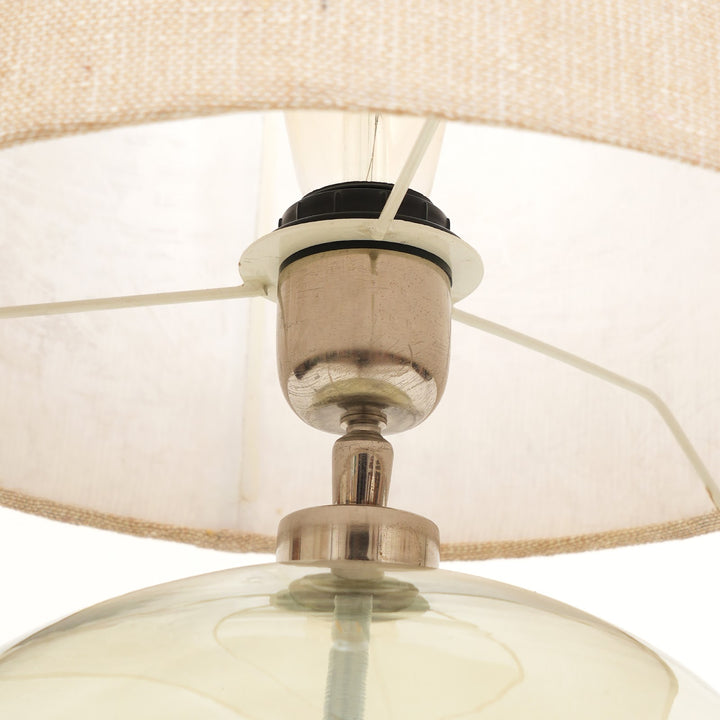 Frosted Glass Table Lamp for Living Room & Bedroom - Clear