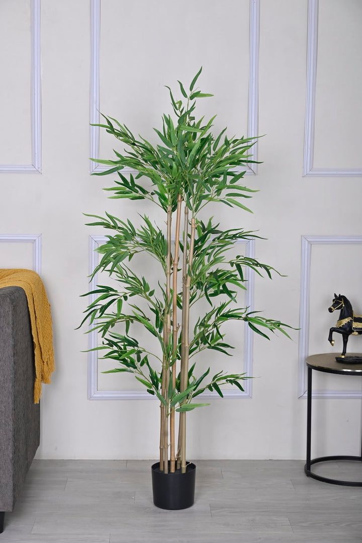 Expobazaar Elegant Artificial Bamboo Tree for Stylish Interiors With Pot