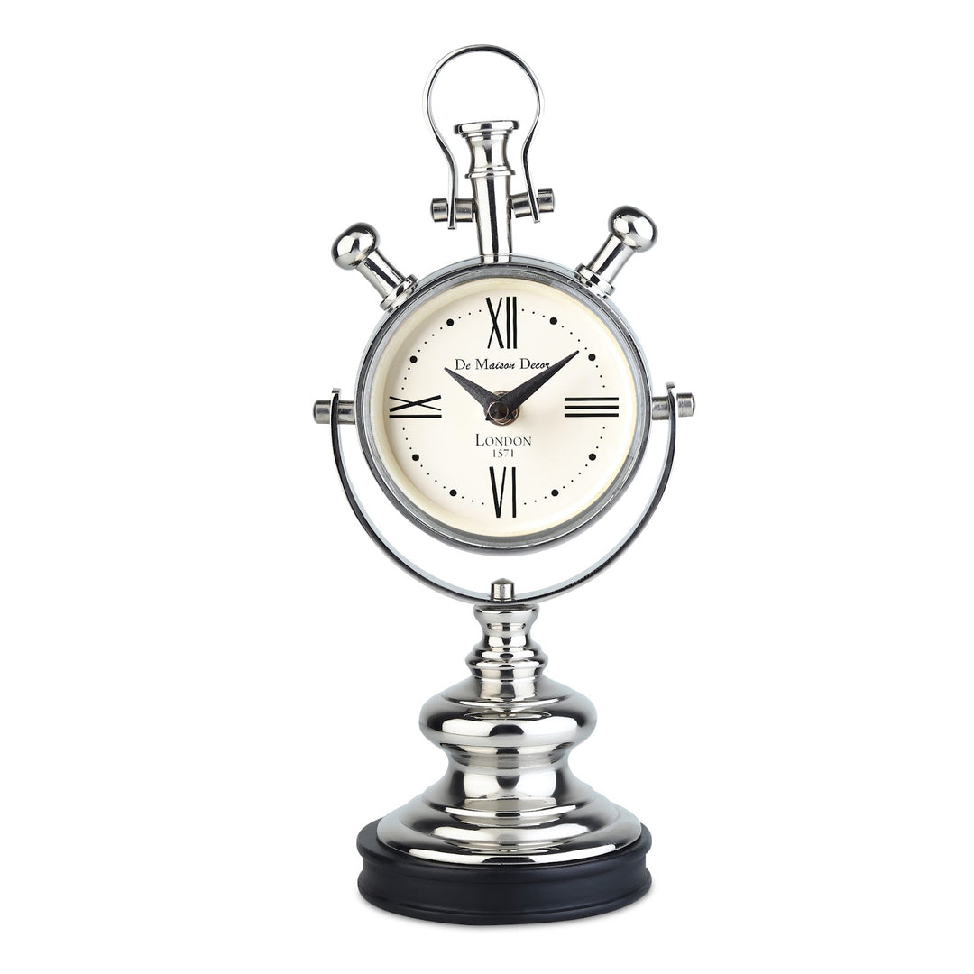 Expobazaar Aristotime Table Clock In Silver