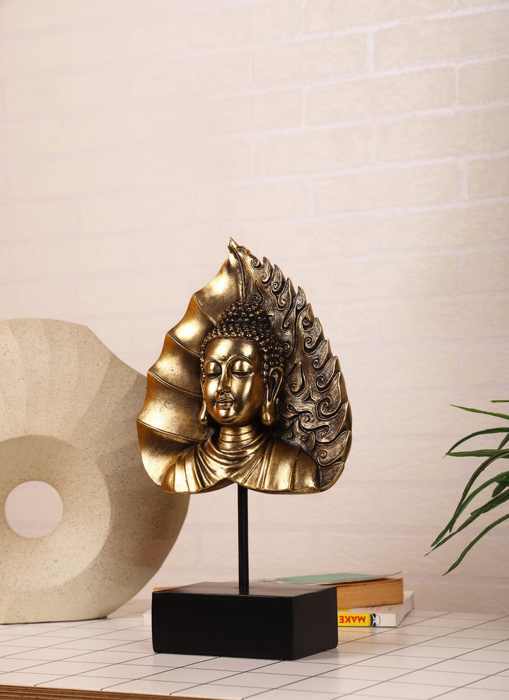 Expobazaar Golden Buddha Resin Sculpture for Elegant Home Decor