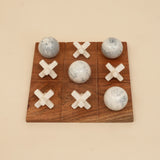 Ball and Cross Tic Tac Toe Game Set handcrafted in India