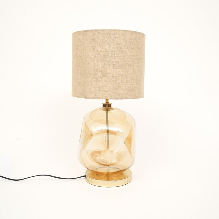 Frosted Glass Table Lamp for Living Room & Bedroom - Gold view 3