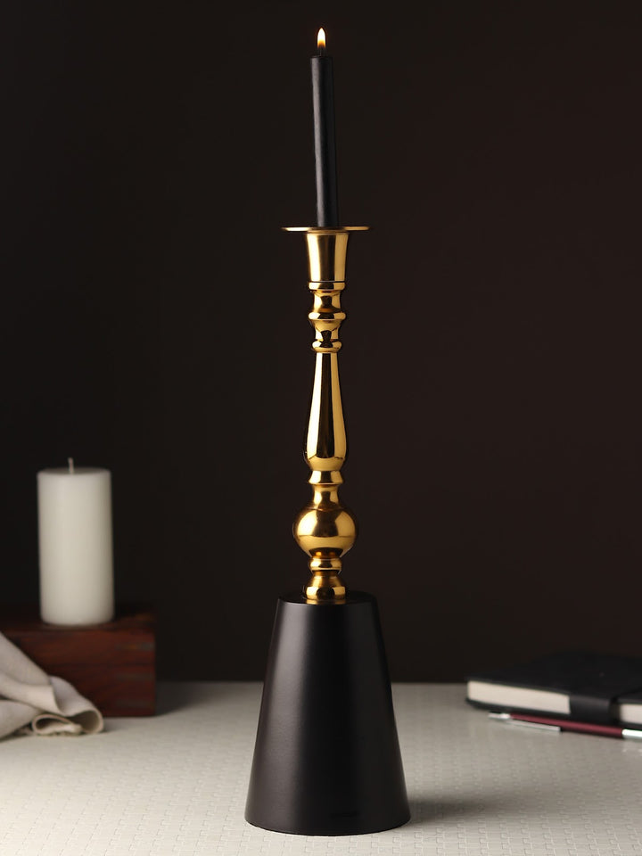 Expobazaar Valora Gold Candle Holder Small