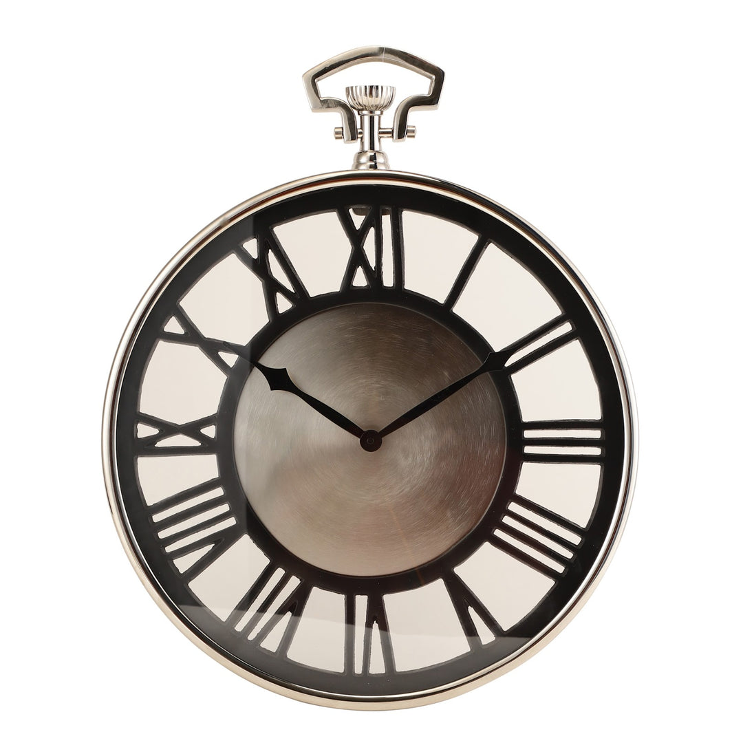 Expobazaar Vigil Wall Clock In Silver