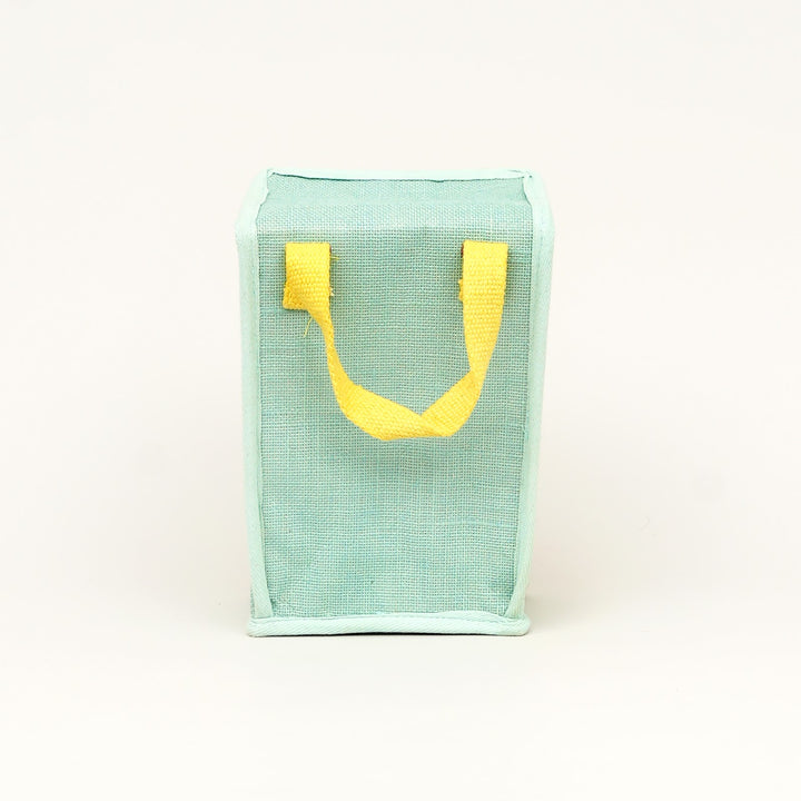 Insulated Jute Lunch Bag, Popcorn Print, View 4