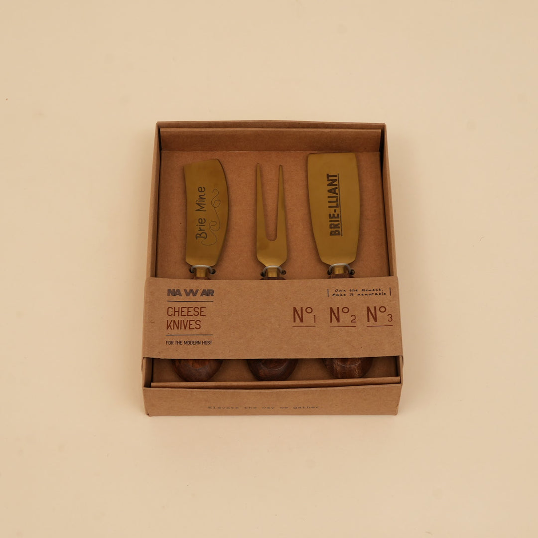 Cheese knife and spreader serving set
