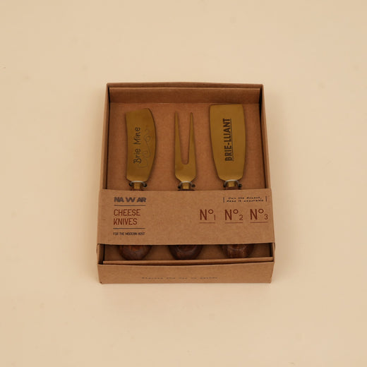 Cheese knife and spreader serving set