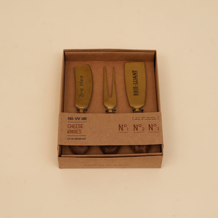 Cheese knife and spreader serving set