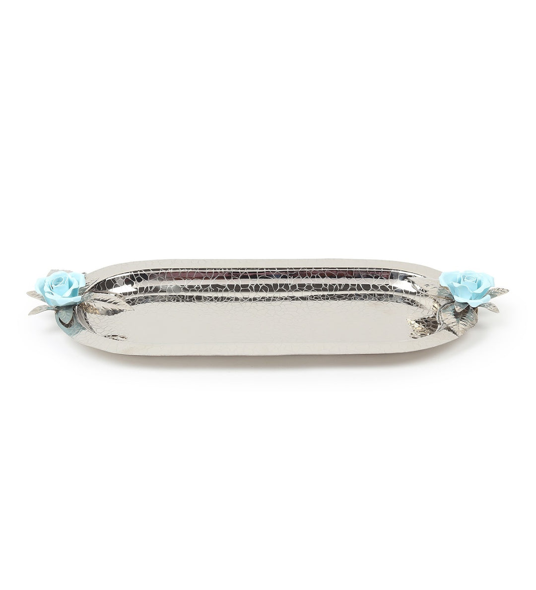 Petal Eclat Oval Stainless Steel Serving Tray Blue view 6