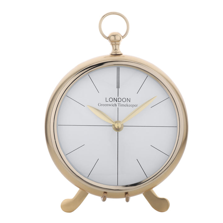 Expobazaar Regal Gold Aluminium Table Clock
