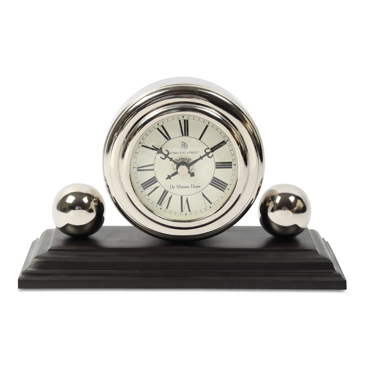 Expobazaar Orbitron table clock in silver