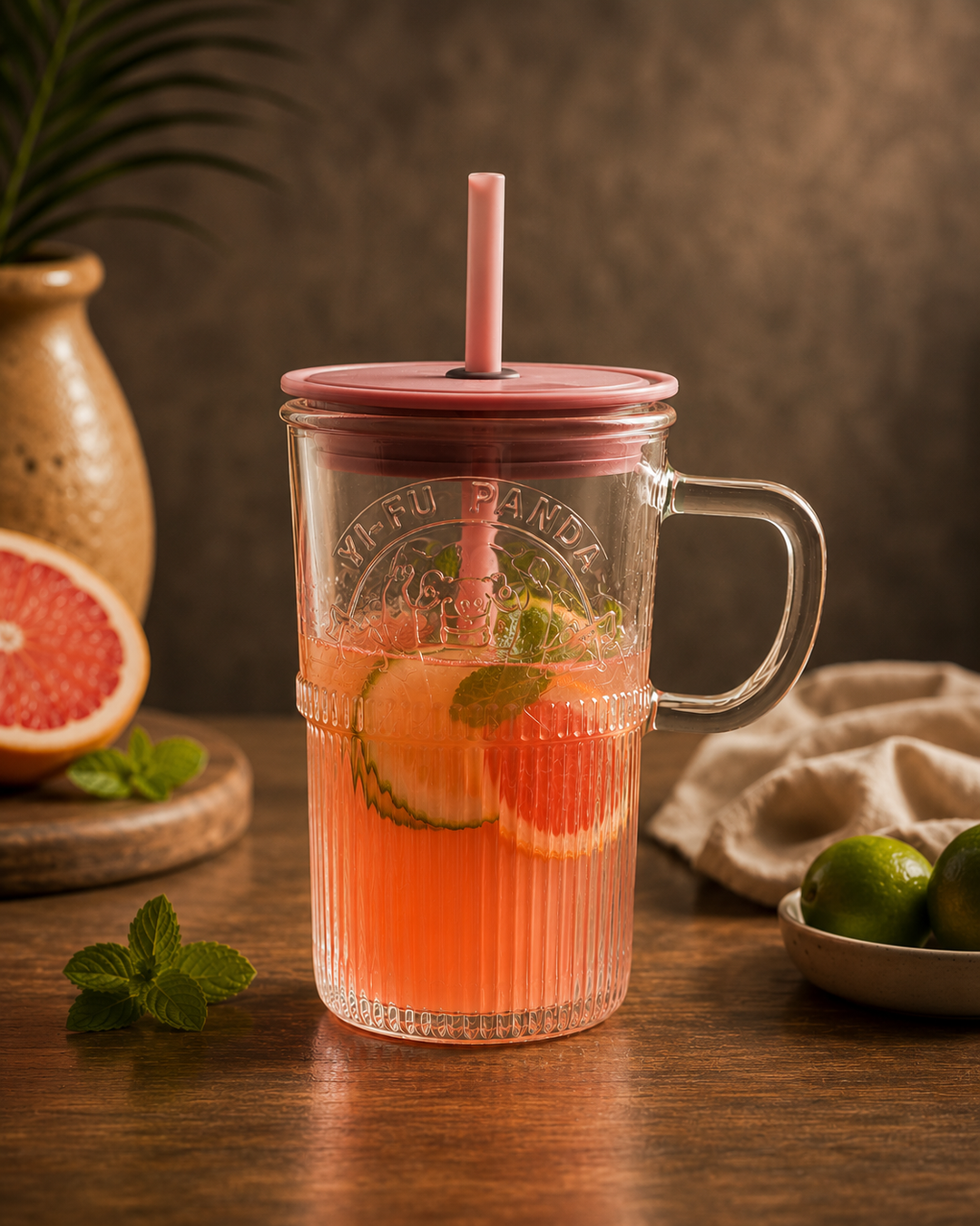 Glass Jar with Silicone Lid in crystal glass, 400 ml
